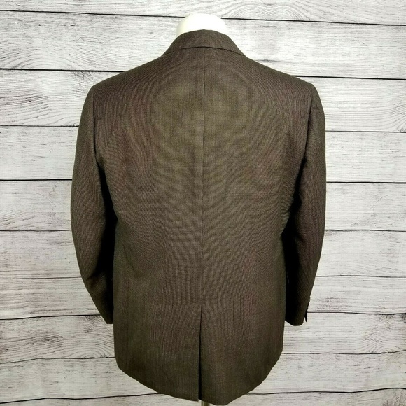 Kingsridge Men's 42 Button Front Blazer Sport Coat Suit Jacket Brown - Picture 4 of 8